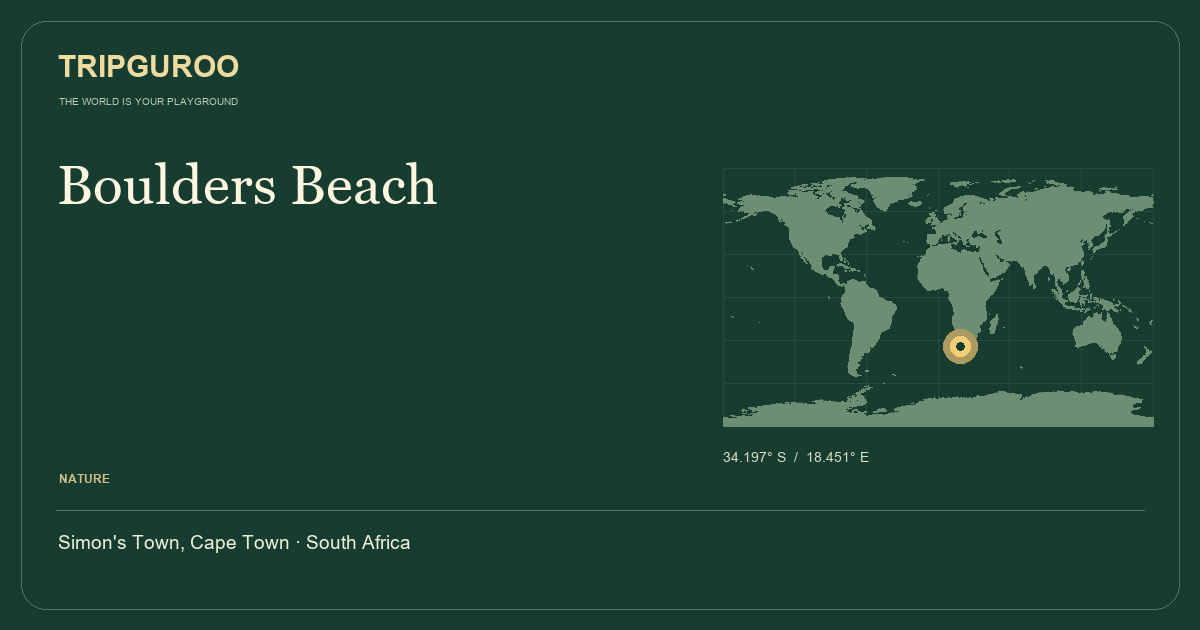 Boulders Beach · Reference location