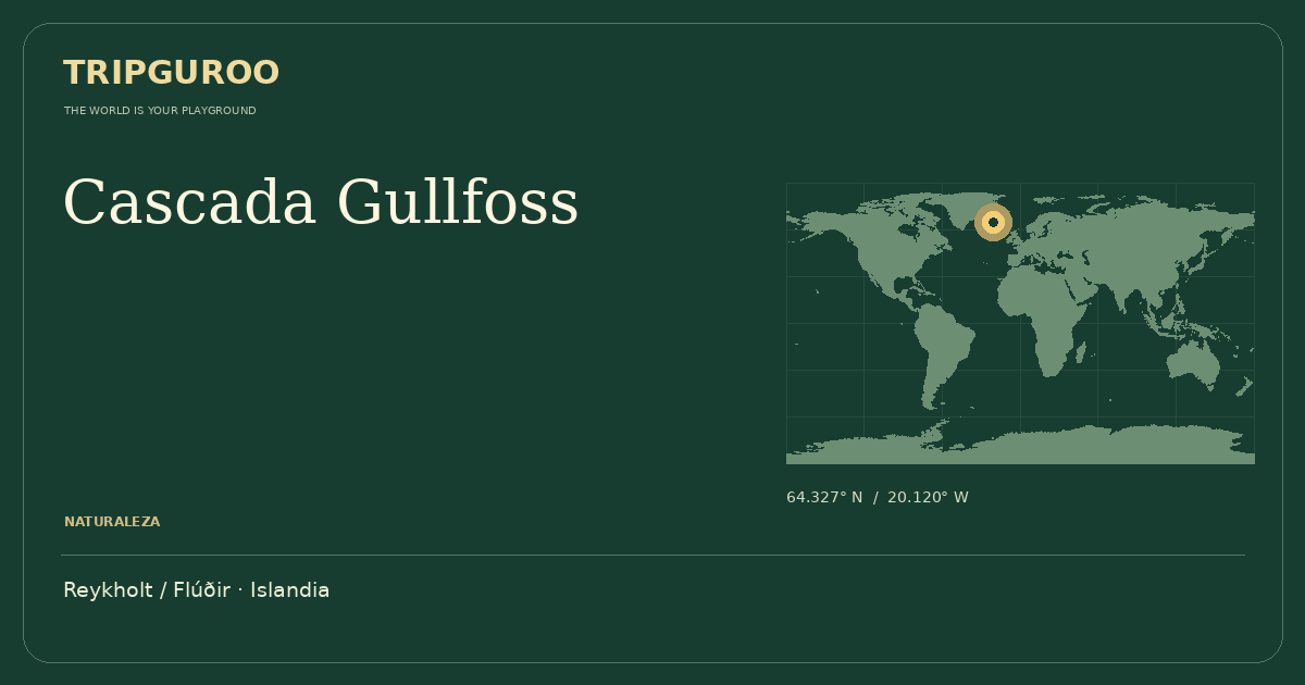 Cascada Gullfoss · Ubicación de referencia