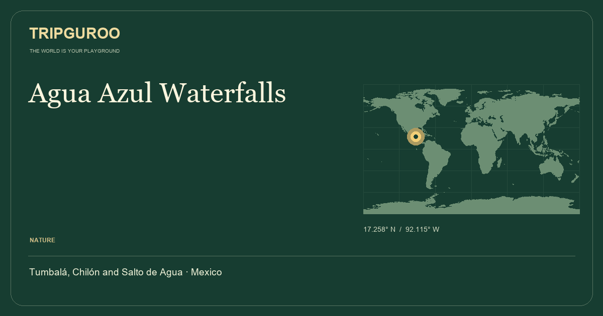 Agua Azul Waterfalls · Reference location