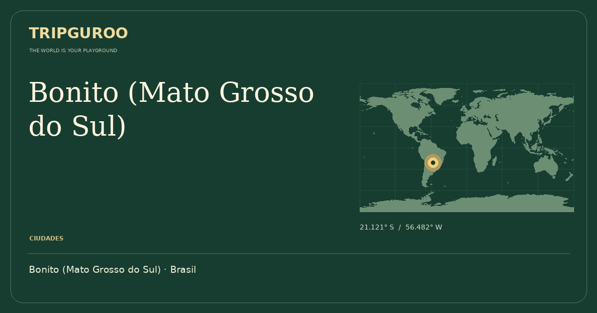 Bonito (Mato Grosso do Sul) · Ubicación de referencia