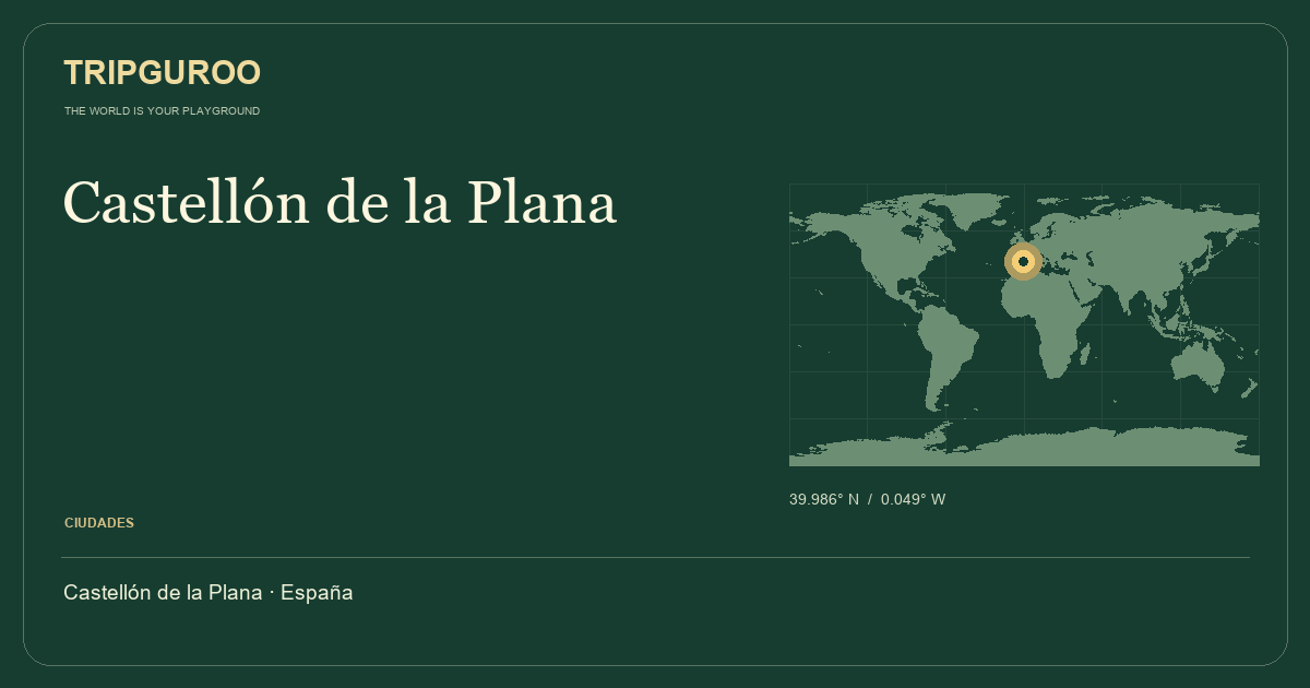 Castellón de la Plana · Ubicación de referencia