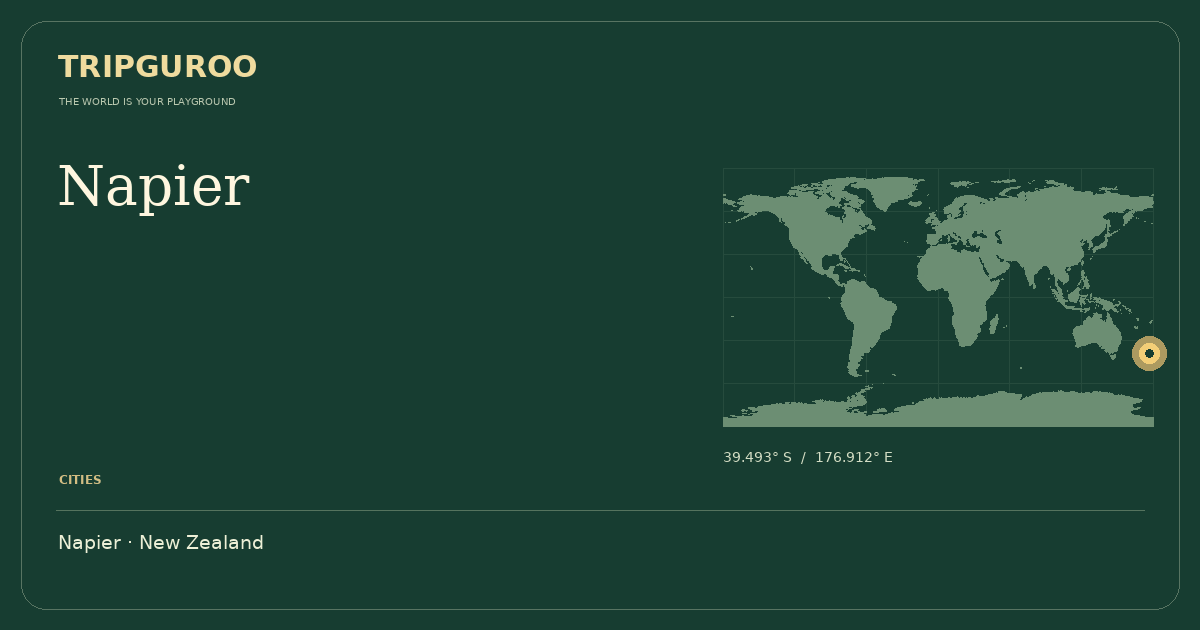 Napier · Reference location