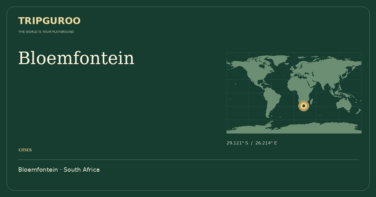 Bloemfontein · Reference location