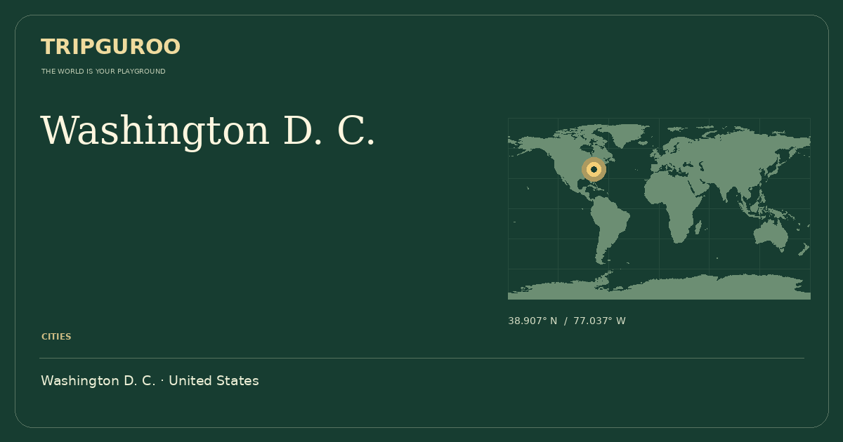 Washington D. C. · Reference location