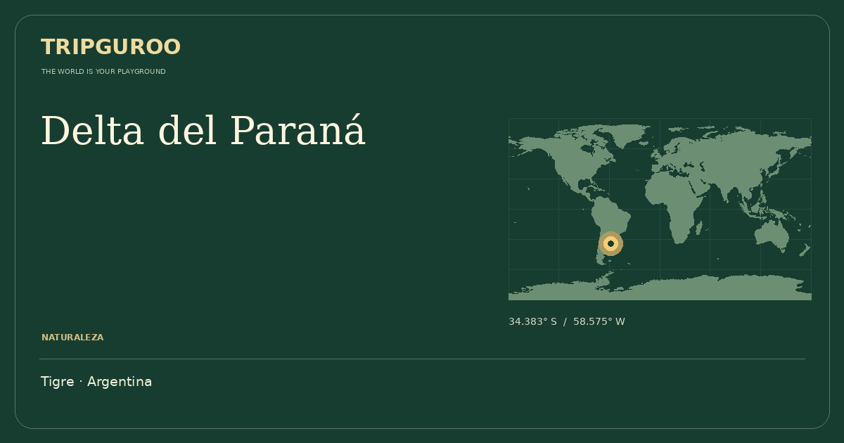 Delta del Paraná · Ubicación de referencia