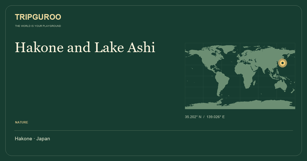 Hakone and Lake Ashi · Reference location