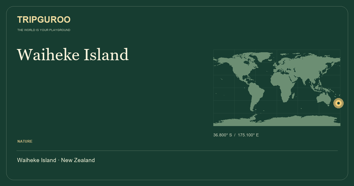 Waiheke Island · Reference location