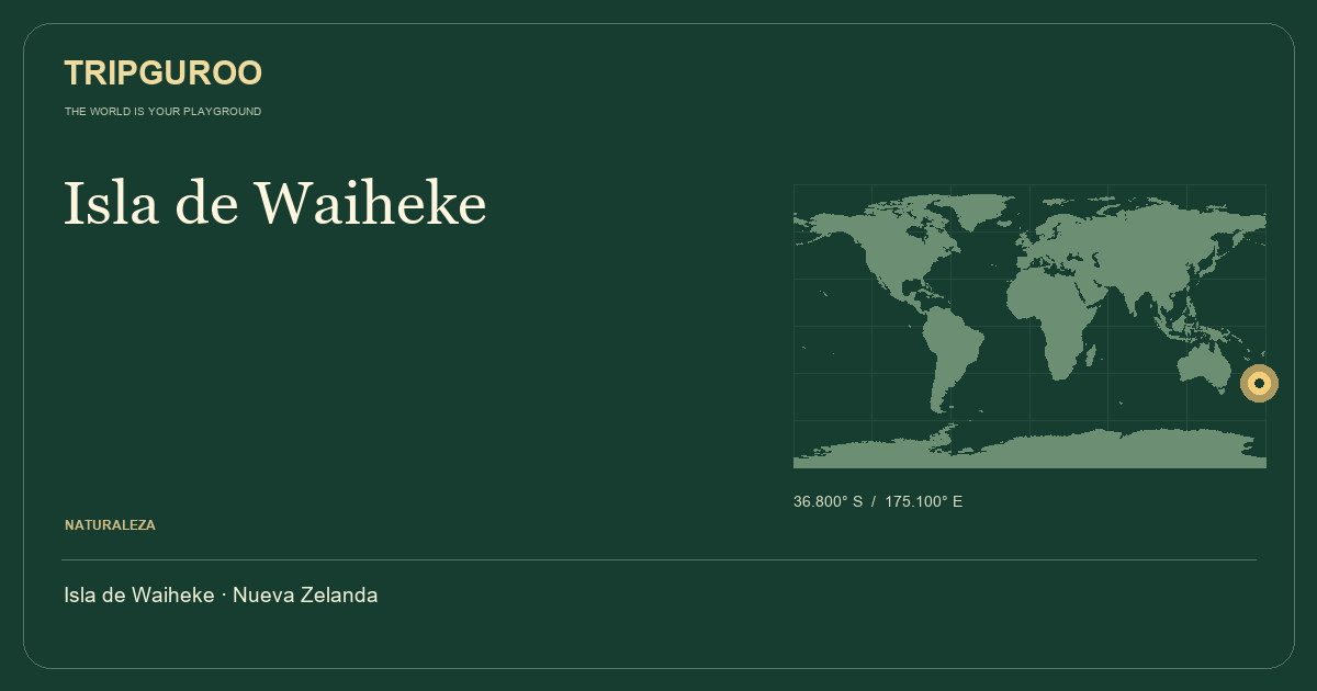 Isla de Waiheke · Ubicación de referencia
