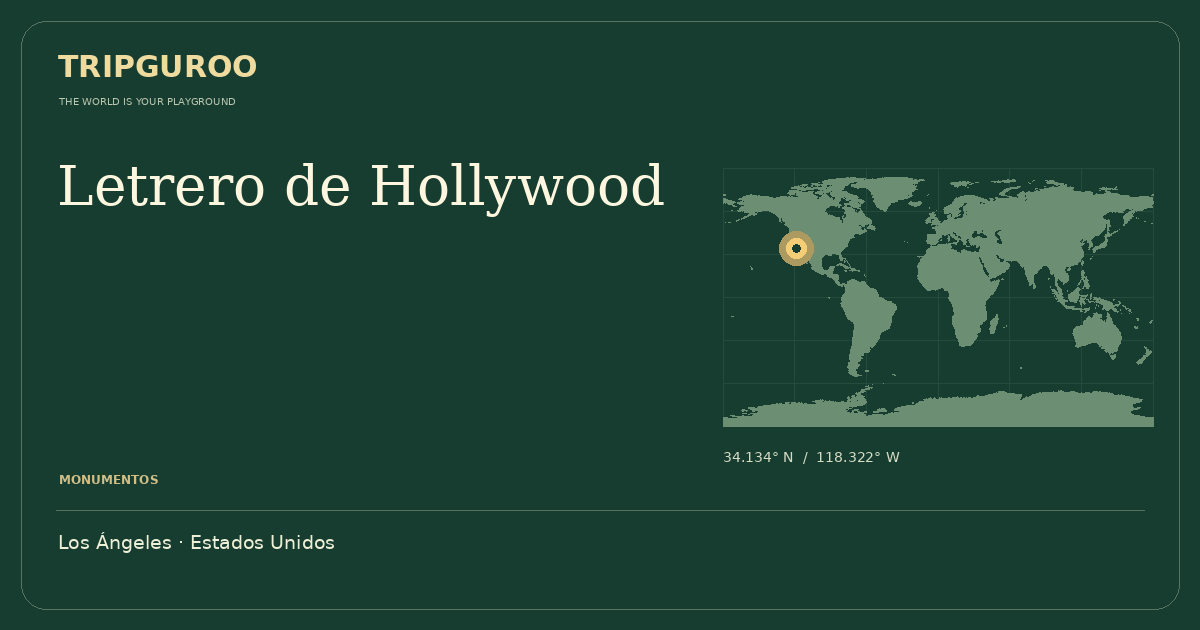Letrero de Hollywood · Ubicación de referencia