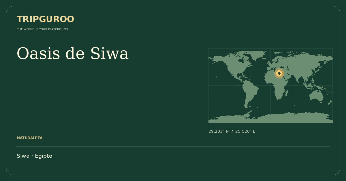 Oasis de Siwa · Ubicación de referencia