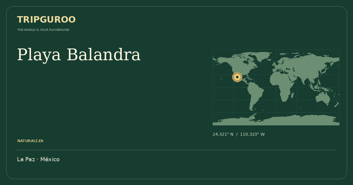 Playa Balandra · Ubicación de referencia