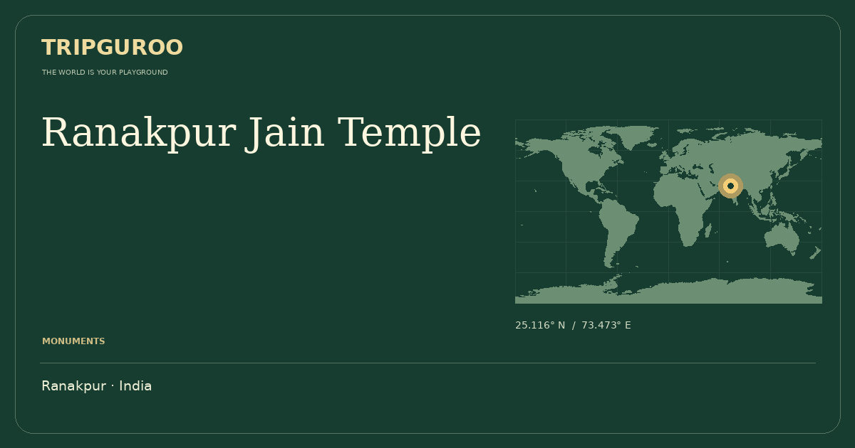 Ranakpur Jain Temple · Reference location