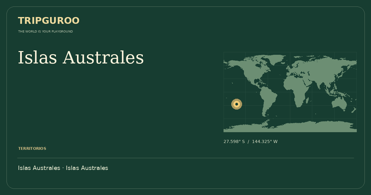 Islas Australes · Ubicación de referencia