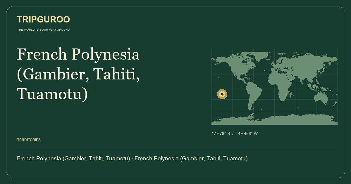 French Polynesia (Gambier, Tahiti, Tuamotu) · Reference location
