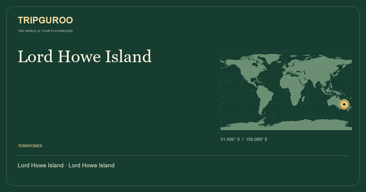 Lord Howe Island · Reference location