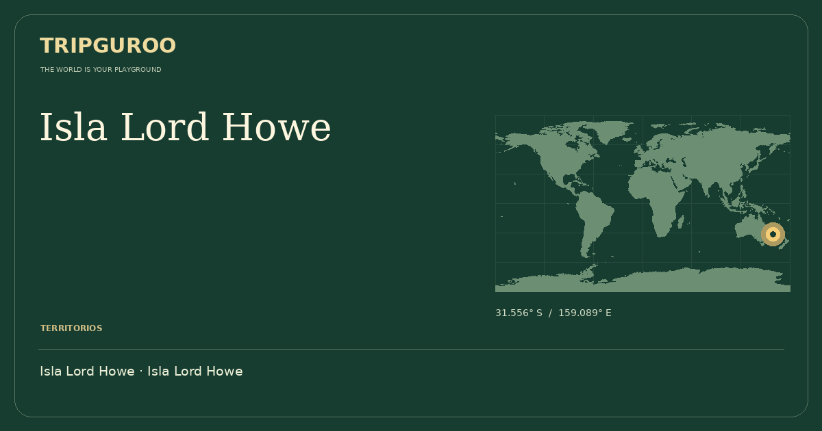 Isla Lord Howe · Ubicación de referencia