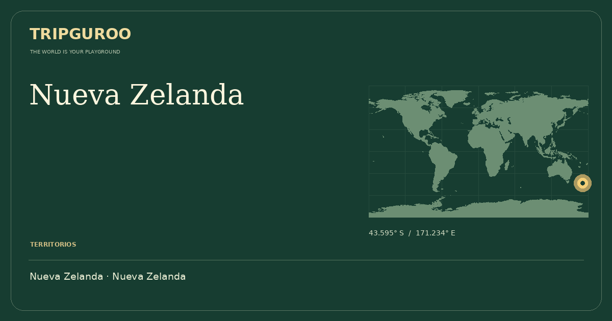 Nueva Zelanda · Ubicación de referencia