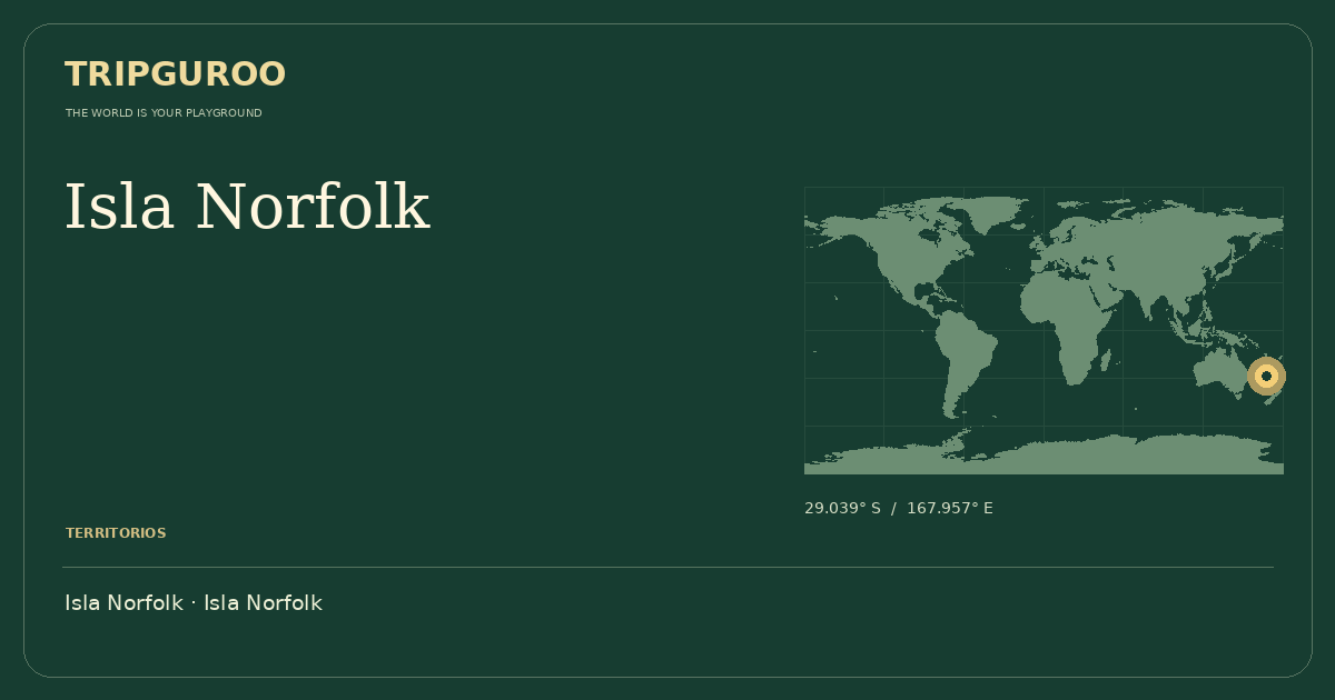 Isla Norfolk · Ubicación de referencia