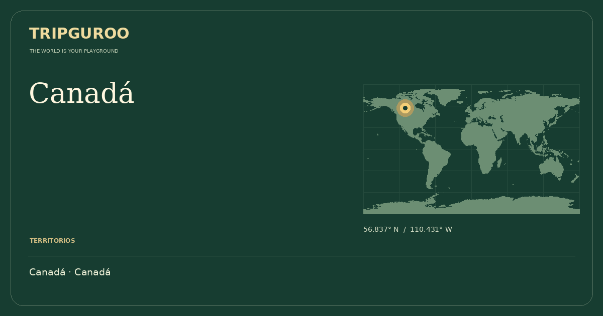 Canadá · Ubicación de referencia