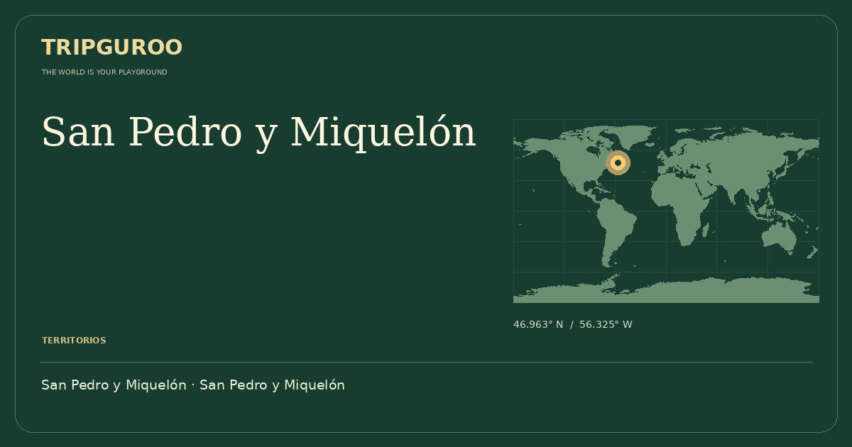 San Pedro y Miquelón · Ubicación de referencia