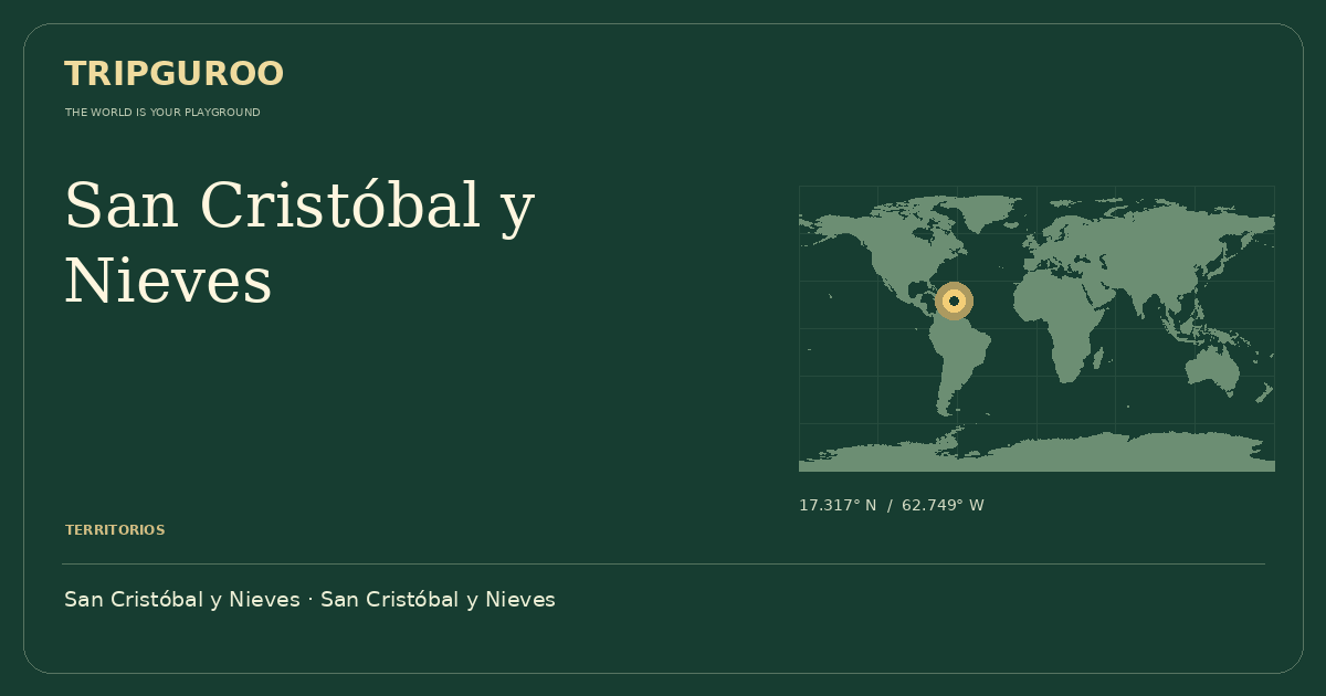 San Cristóbal y Nieves · Ubicación de referencia