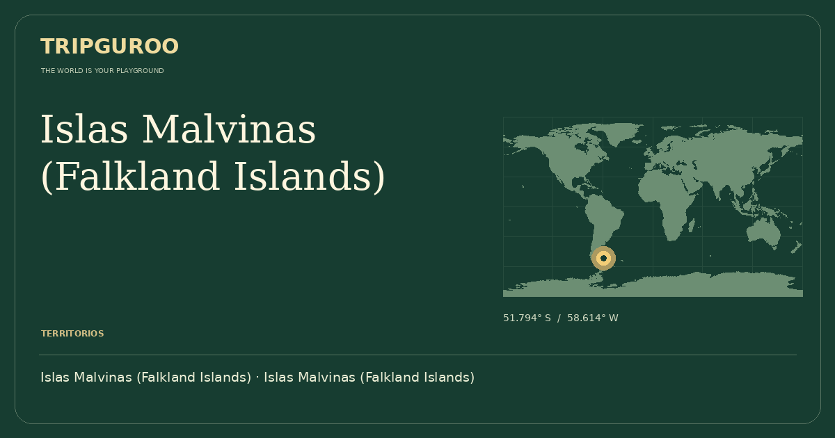 Islas Malvinas (Falkland Islands) · Ubicación de referencia