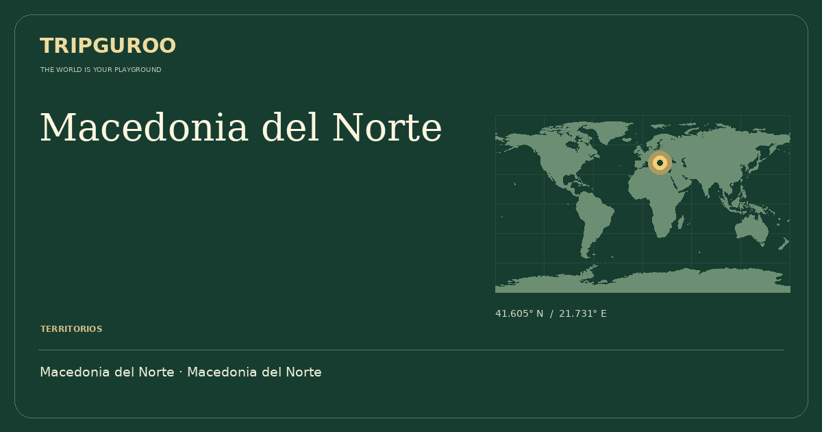 Macedonia del Norte · Ubicación de referencia