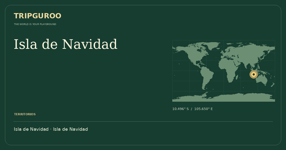 Isla de Navidad · Ubicación de referencia