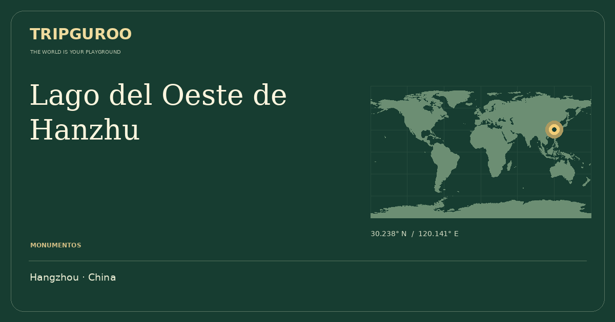 Lago del Oeste de Hanzhu · Ubicación de referencia