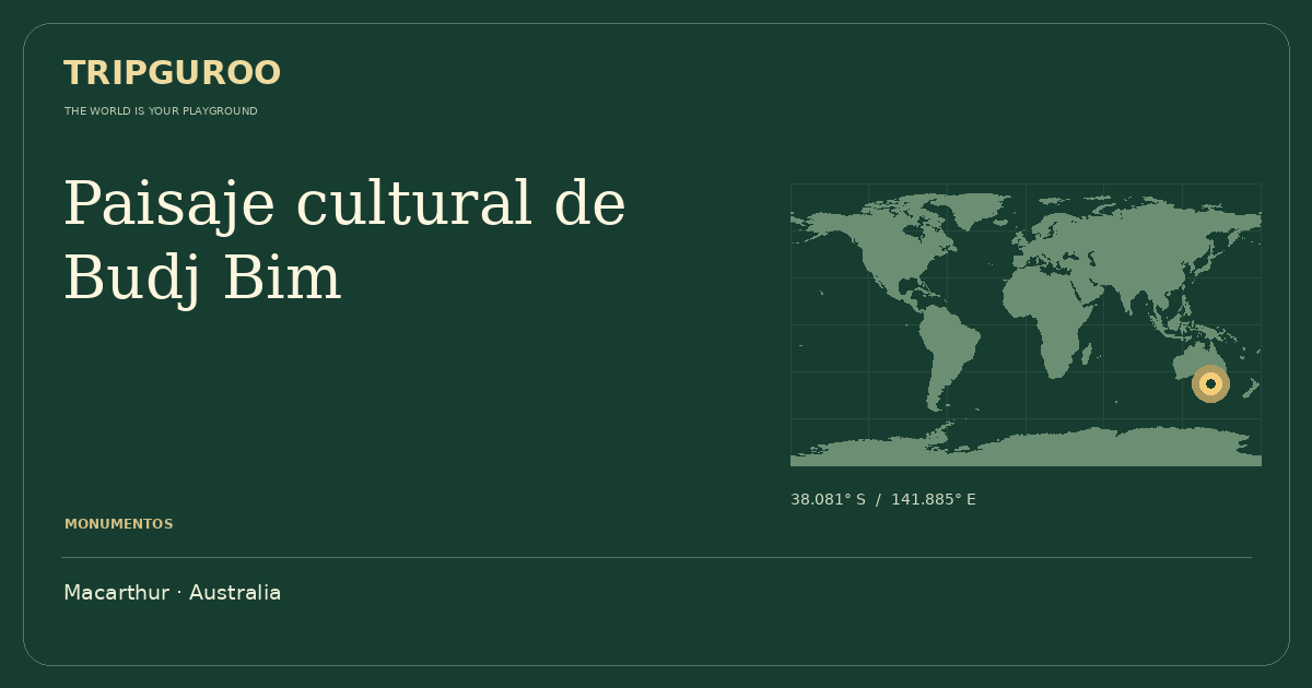 Paisaje cultural de Budj Bim · Ubicación de referencia