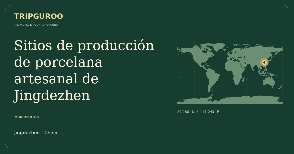 Sitios de producción de porcelana artesanal de Jingdezhen · Ubicación de referencia