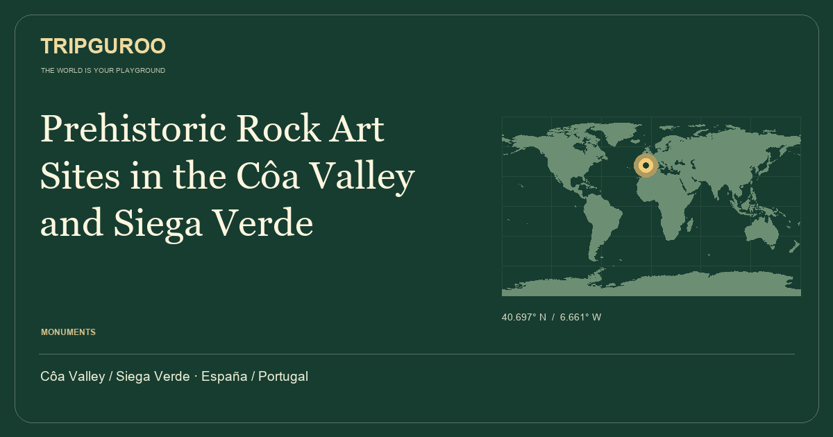 Prehistoric Rock Art Sites in the Côa Valley and Siega Verde · Reference location